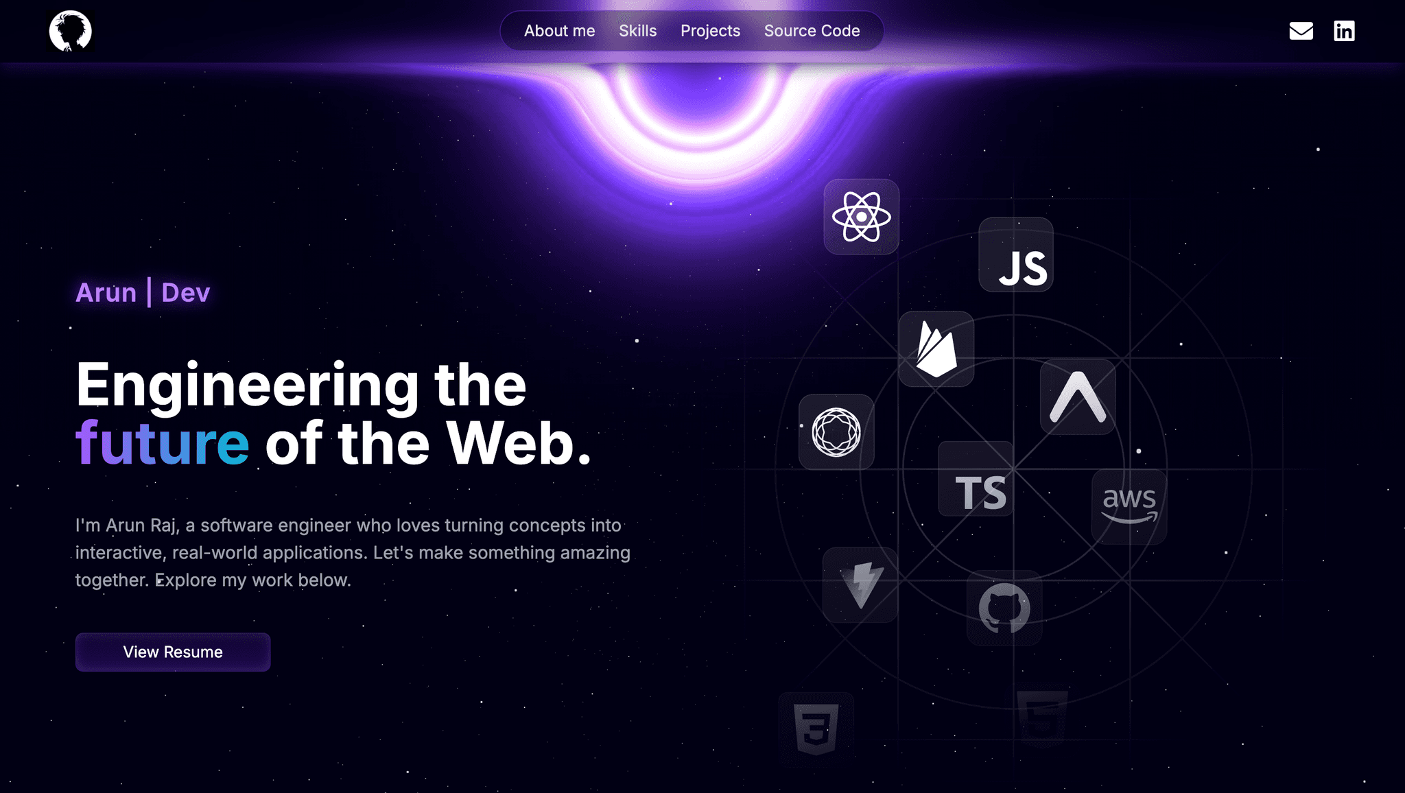 Space Themed Website